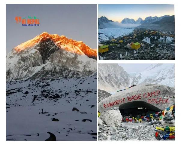 Image of Everest Base Camp and Mount Everest