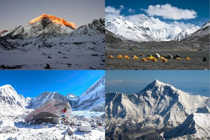 Height of Everest Base Camp - Full view of everest base camp and surroundings