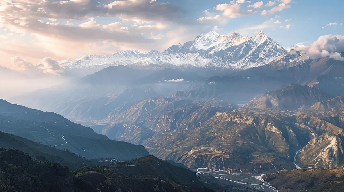Majestic mountain landscape in Nepal